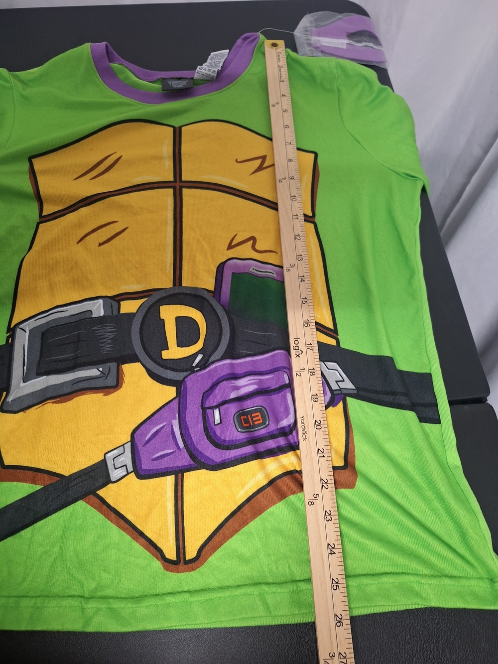 Mens Green & Purple Turtle Shell Costume Tee